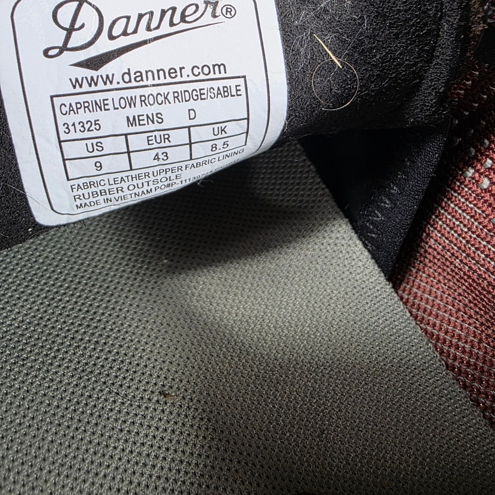 Danner Caprine Low Rock Ridge Sable Vibram‎ Knit Sneakers Mens Size 9 - Picture 8 of 8